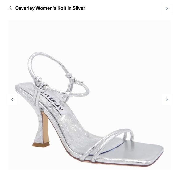 Caverley silver Kolt heel in size 7. Never worn. - Picture 1 of 6
